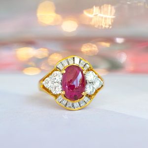 Products: Zozo - 18-carat yellow gold ruby and diamond ring - Coco Florence