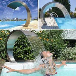 Stainless Steel Waterfall Faucet, Decorative Hardware Faucet Water Fountain Pond&hellip;