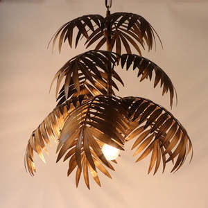 Best Sellers: Coconut Leaf Rustic Metal Chandelier (Choose Drop & Plug Type)
