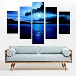 Furniture Living Dining: DIY 5D Moon Night Landscape Diamond Embroidery Painting Full Drill Round Diamond Picture Cross  Kit Home Decor Painting