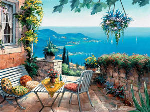 Furniture Living Dining: DIY Sea Scenery Needlework Diamond Painting Landscape Diamond Embroidery Painting Cross  Full Round Diamond Decor