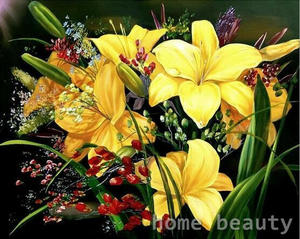 Furniture Living Dining: 5d diy square diamond panting paint home decor rhinestone picture diamond embroidery mosaic cross-stitch yellow flowers