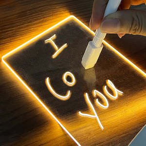 Luxurious Accessories Living Dining Or Bedroom: Creative Note Board Creative Led Night Light USB Message Board Holiday Light With Pen Gift For Children Girlfriend Decoration Night Lamp