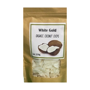 Products: White Gold Organic Coconut Chips 200g - Coconut Oil
