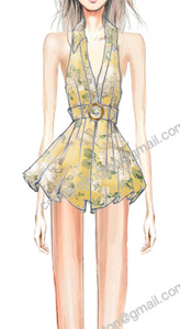 Playsuits: COMING SOON Acacia Halter Playsuit (Yellow Floral)
