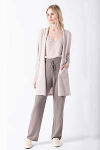 Knitwear: Slim Leg Pant (Walnut)