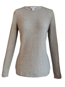 Knitwear: Crew Neck Jumper (Walnut)