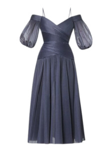 Special Ocassion: Pleated Midi (Paradise Navy)
