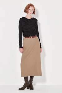 Shjark 1: COMING SOON The Wool Palermo Skirt (Tan)
