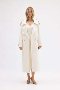 Dillon Trench Coat (Ivory)
