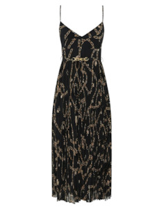 Dresses: Sunray Pleated Picnic Dress (Black Charms)