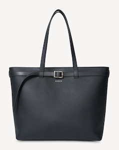 Wallets Bags: Tia Shoulder Bag (Black + Bronze Interior)