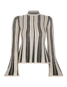 Luckylast Sale: Illustration Metallic Knit Top