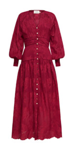 Mos The Label: Edith Lace Maxi Dress (Cherry)