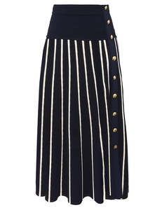 Luna Striped Midi Skirt