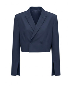 Celia Cropped Blazer - Navy