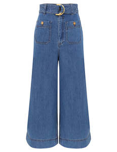 Pants: Denim Culotte