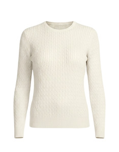 Crew Neck Jumper (Cream Texture)