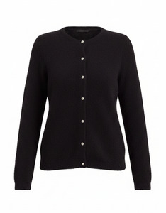 Button Crystal Cardigan (Black)