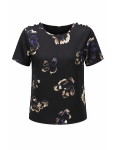 Button Tee (Violet Poppy)