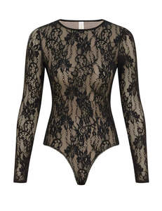 SPECIAL ORDER Luminosity Lace Bodysuit (Black)