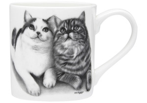 China & Porcelain Mugs & Cups: Ashdene Feline Friends - Fixated Friends City Mug