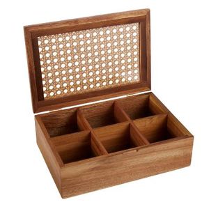 Acacia & Ratan Tea Box - By Amalfi