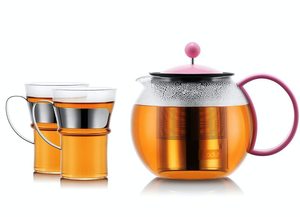 Tea Sets: Bodum Assam Teapress Set - Pink