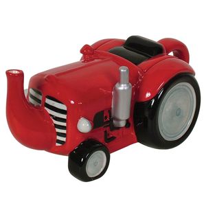 Ceramic & Porcelain Teapots: Dakota Tractor - Red Teapot