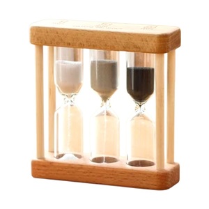 Glass Tea Timer with beechwood Frame