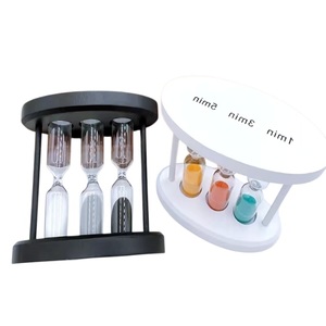 Tea Brewing Accessories: Glass Tea Timer with pinewood Frame