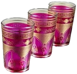 Moroccan Glass - Pink & Gold Soho