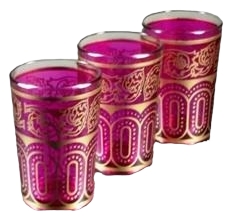 Moroccan Glass - Pink & Gold Soso