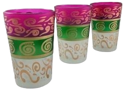 Moroccan Glass - Purple & Green & Clear