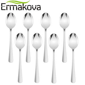 Scoops Spoons: ERMAKOVA Set of 8 Espresso Spoon 4 Inches Mini Coffee Spoon Small Bistro Spoon for Dessert Stainless