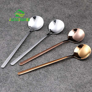 Scoops Spoons: Stainless Steel Long Handle Stirring Spoon Small Spoon Seasoning Coffee Spoon Long Creative Ice