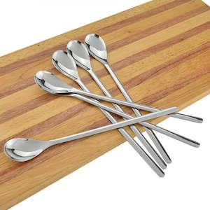 Scoops Spoons: 9'' 304 Stainless Steel Teaspoon Long Handled Drink Coffee Scoop Honey Dessert Fruit Juice Mixing