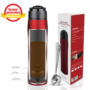 Coffee Pots: 350ML French Press Stianless Steel Portable Coffee Press Maker Tarvel With Coffee Plunger Filter