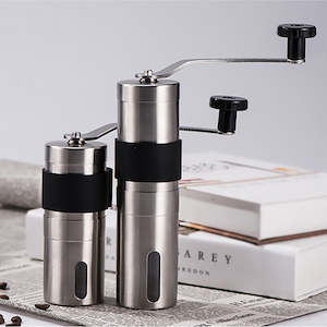 Manual Coffee Grinders: 2 Size Manual Ceramic Coffee Grinder Stainless Steel Adjustable Coffee Bean Mill With Rubber Loop
