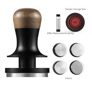 Coffee Tampers: 30lbs Springs 58.35mm Coffee Tamper with 4 Replaceable Stainless Steel Base & 20lbs Spring