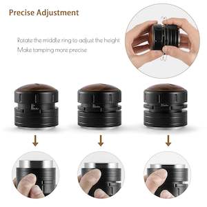 Coffee Tampers: 58mm Spring Coffee Tamper Adjustable Depth Calibrated Espresso Tampers Home Barista Accessories