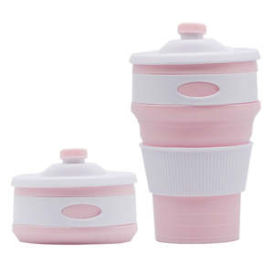 Cups Mugs: Portable Silicone Cup Hot Folding Silicone Telescopic Multi-function Collapsible Drinking Coffee Cup