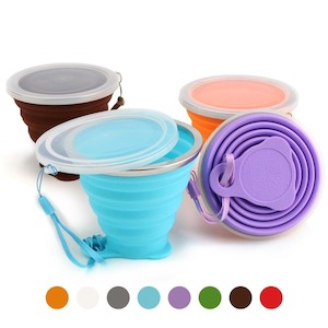 ME.FAM New 270ml Outdoor Silicone Folding Water Cup With Lanyard / Lid Retractab&hellip;