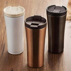 Cups Mugs: 500ML Coffee Tea Mug Milk Water Bottle Thermocup Thermo Mug Double Wall Stainless Steel Coffee Mug