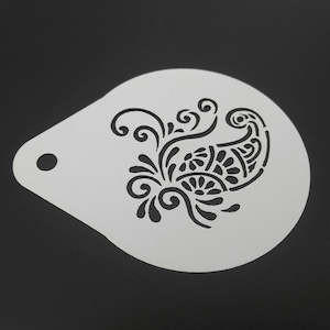 Stencils: 2.8 inch Flower Coffee Stencil Set Milk Cappuccino Latte Art Tools Plastic Cookie Mold Cafe
