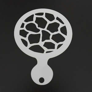 Stencils: 4pcs Rhombus Animal Fur Pattern Coffee Stencils Template Mold Plastic Cappuccino Latte Art