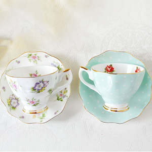 Cup Saucer Sets: European Bone china coffee set Creative simple ceramic porcelain dish Afternoon tea milk cup 200ML