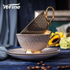 YeFine High Quality Porcelain Coffee Cups Vintage Ceramic Cups And Saucers Set C&hellip;