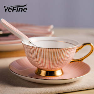 Cup Saucer Sets: YeFine Ceramics European Royal Bone China Coffee And Tea Cup Coffee Cups And Saucers Drinkware Cup