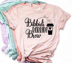 T Shirts: Women Bibbidi Bobbidi Boo T-Shirt Bibbidi Bobbidi Brew Coffee Shirt Funny Mouse Mickey Coffee Graphic Tee